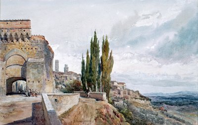 The Ruins of the Roman Theatre at San Gimignano by John Fulleylove